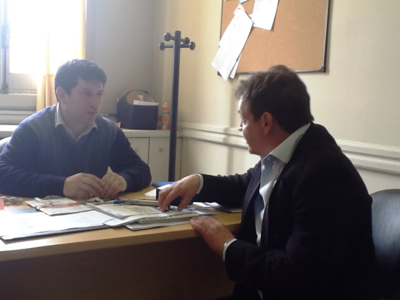 REUNIN DEL SECRETARIO DE EXTENSIN, DIEGO LAZZARONE Y EL DIRECTOR DE VOLUNTARIADO (SPU) PABLO DOMENICHINI