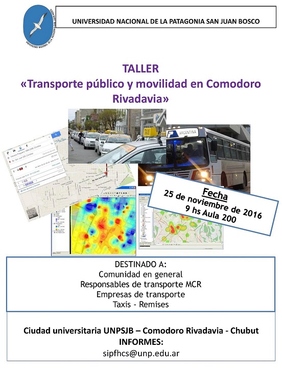 TALLER: TRANSPORTE PBLICO Y MOVILIDAD EN COMODORO RIVADAVIA