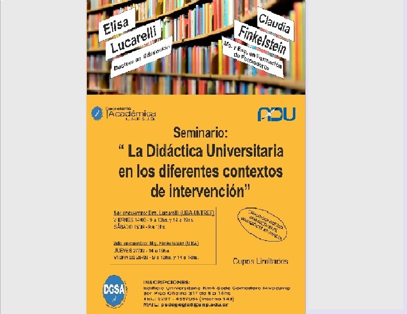 La Dra. Elisa Lucarelli y Mgt. Claudia Finkelstein brindarán seminario para docentes universitarios