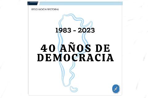 Resolución por la conmemoración de los 40 años de democracia