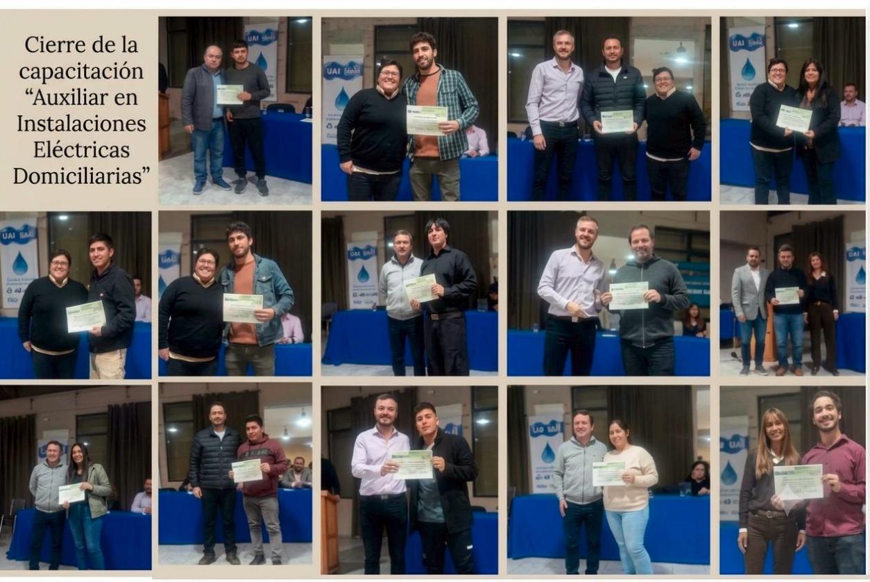 Egresados de la capacitaci�n en Instalaciones El�ctricas Domiciliarias recibieron sus certificados