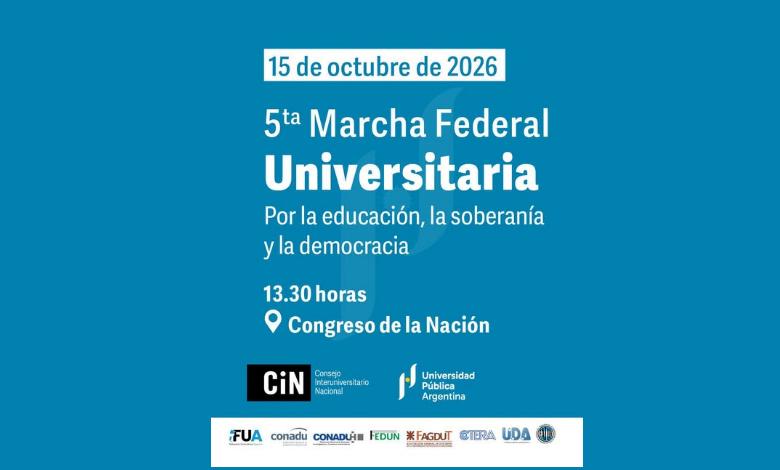 Marcha al Congreso de la Naci�n por la Ley de Financiamiento Universitario
